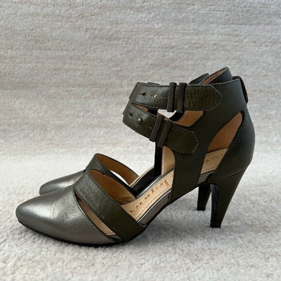 Nanette Lepore Green Strappy Heels Shoes 7 - Picture 1 of 10